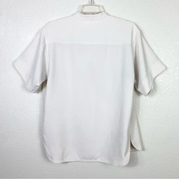 Ann Taylor Offwhite Crepe Oversized Blouse Top - Image 2