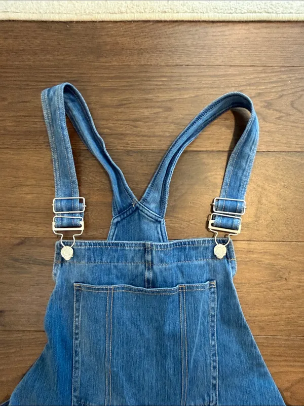 HALARA Flex Rolled Hem Washed Denim Casual Short Overalls Size XL - C45-061 - Image 5