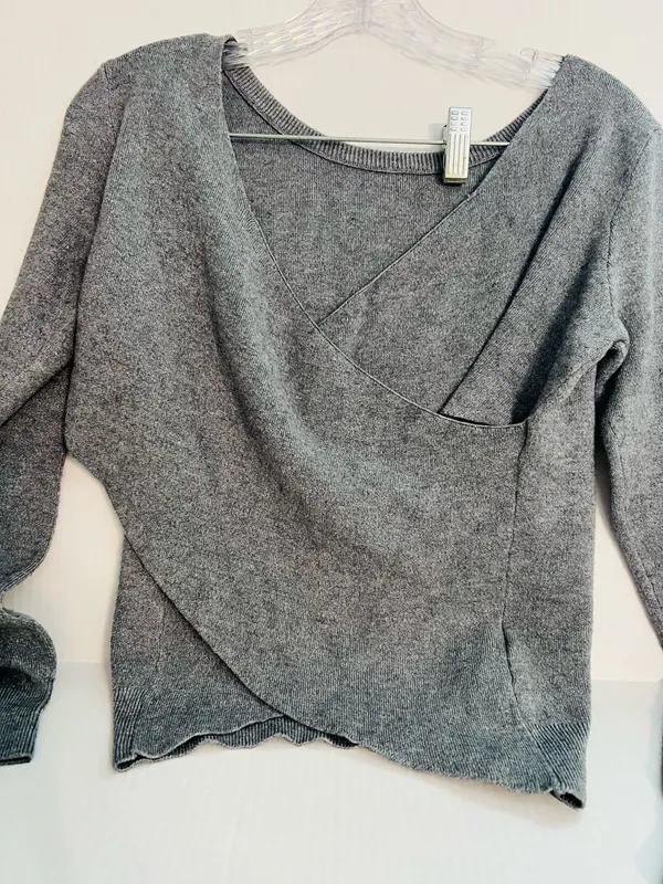 Mango Gray Pullover Crew Neck Sweater - Image 2