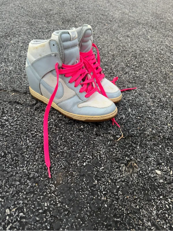 Nike Dunk Sky Hi Women’s Size 8 Gray Wedge High Top - Image 2