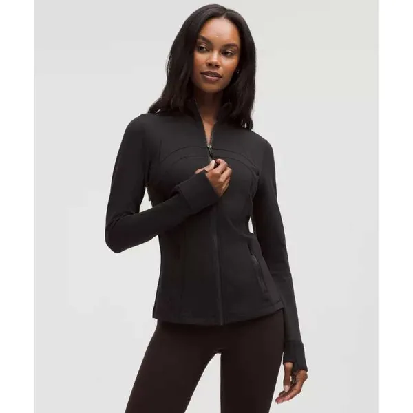 Lululemon Womens Jacket 12 Black Luon Define Full Zip Thumbholes Activewear - Image 4