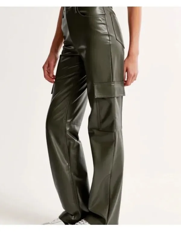 Abercrombie Vegan Leather 90s Relaxed Cargo Pants - Image 3