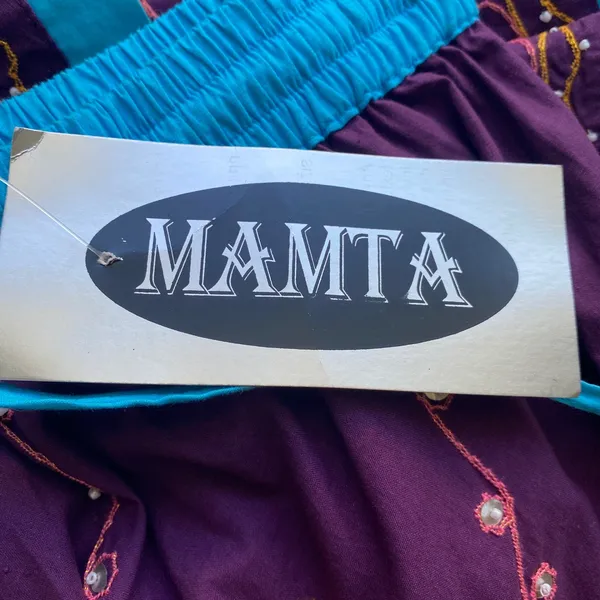 Mamta Cotton Boho Beachy Relaxed Peasant Ethereal Midi Skirt Teen Purple - Image 4