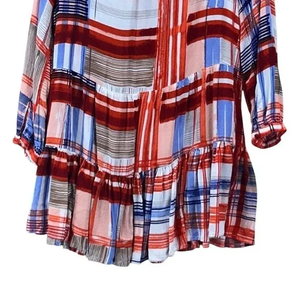 Maeve Peplum Top Red White Blue‎ Small - Image 7