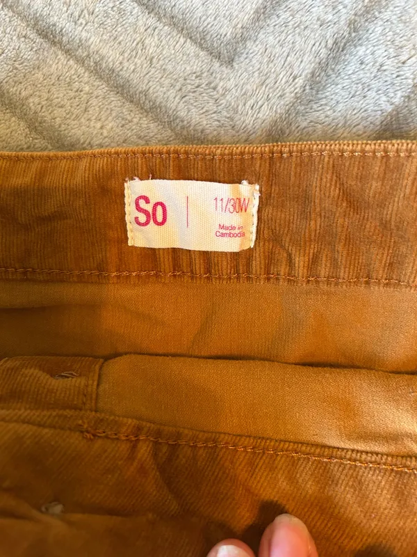 Corduroy Mini Skirt Orange Size 30 - Image 3