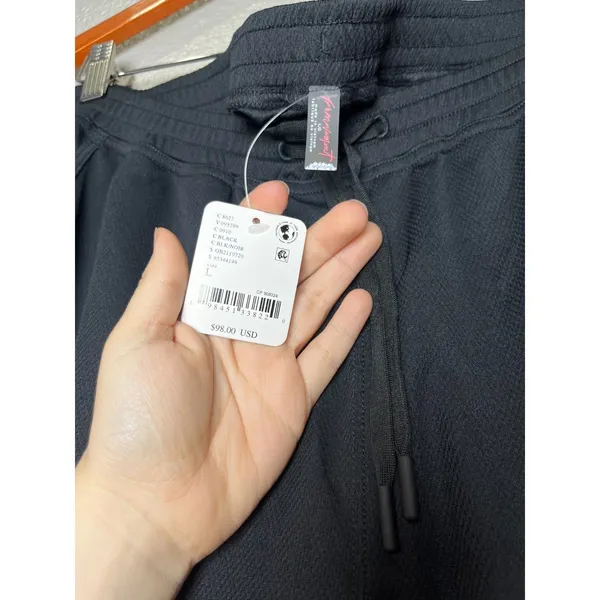 Free People Movement Black One On One Mesh Pants Size Large NWT $98 retail rare - Image 6