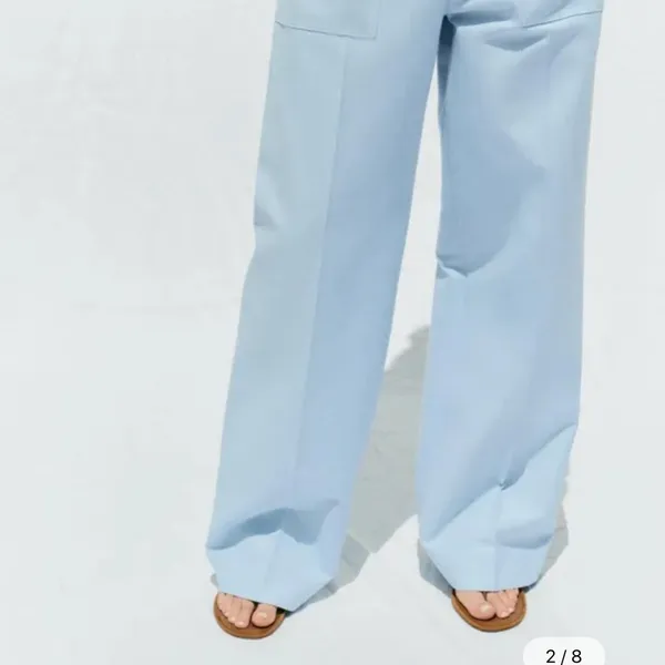 Zara Straight-cut trousers with a metal button 3444/133/403 size small S - Image 2