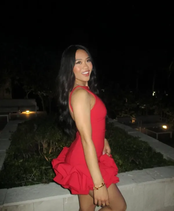 Zara bodysuit dress Red Ruffle skirt bodycon formal evening date coctail - Image 3