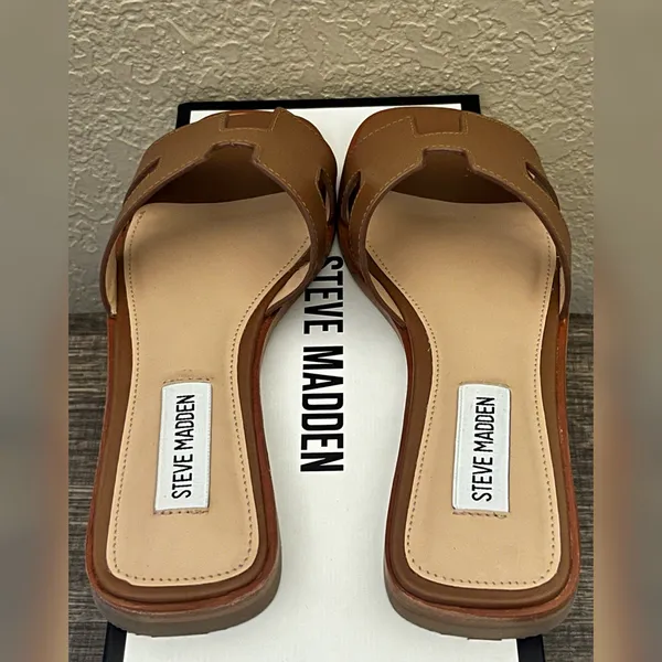 Steve Madden Women’s Hadyn Cognac Color Sandals Size -6M - Image 5