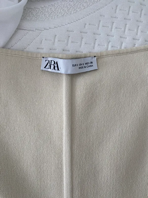 ZARA Knit Cream Off Shoulder Bodysuit - Image 3