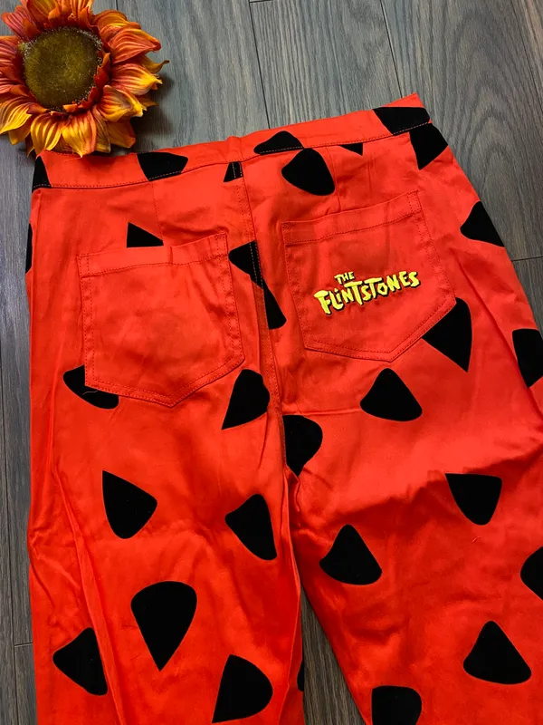 Unique Vintage NWT SMAK PARLOUR The Flintstones Bell Bottoms MEDIUM - Image 5