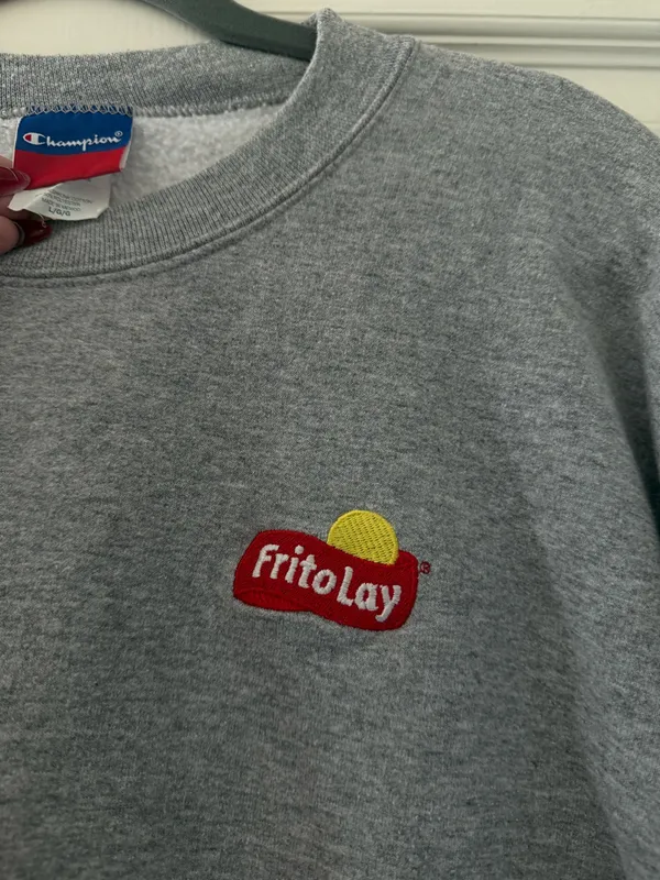 Champion FritoLay Embroidered Grey Crewneck - Image 2