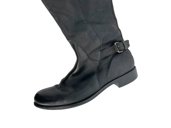 J.Crew Emmett Black Leather Tall Riding Boots Size 7.5 Classic Equestrian Style - Image 11