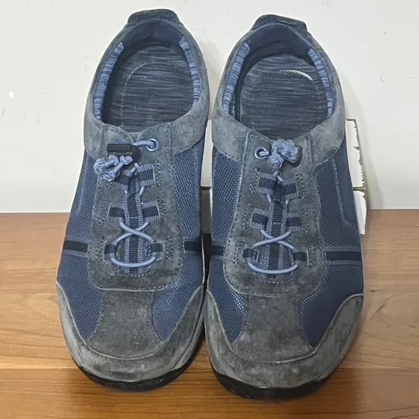 Dansko Elise Navy Blue Leather Mesh Bungee Lace Walking Shoes Womens Size‎ 38 - Image 3