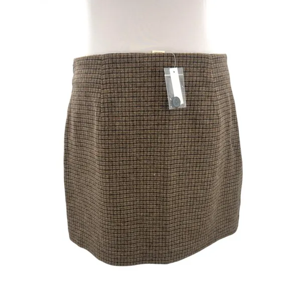 NWT Madewell Wool-Blend Mini‎ Skirt in Check Parton Check Sz 4 - Image 5
