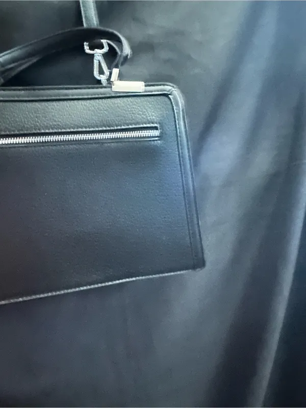 Steve Madden Black Embossed SM Box Shoulder HandBag - Image 8