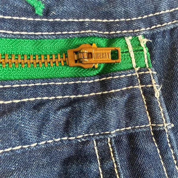 Liberty Denim Overalls — Women's Size 20‎ Tall Green Zip Accent Carpenter Style - Image 4