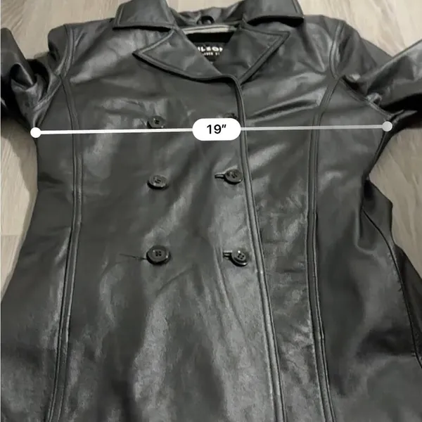 Vintage 90s Wilsons Leather Black Genuine Leather Jacket‎ Coat Size M - Image 14