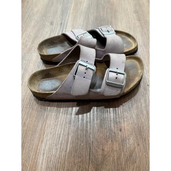 Birkenstock Arizona Suede Leather Pink Sandals EU 39 US 8 9 Women‎ Comfort Flat - Image 3