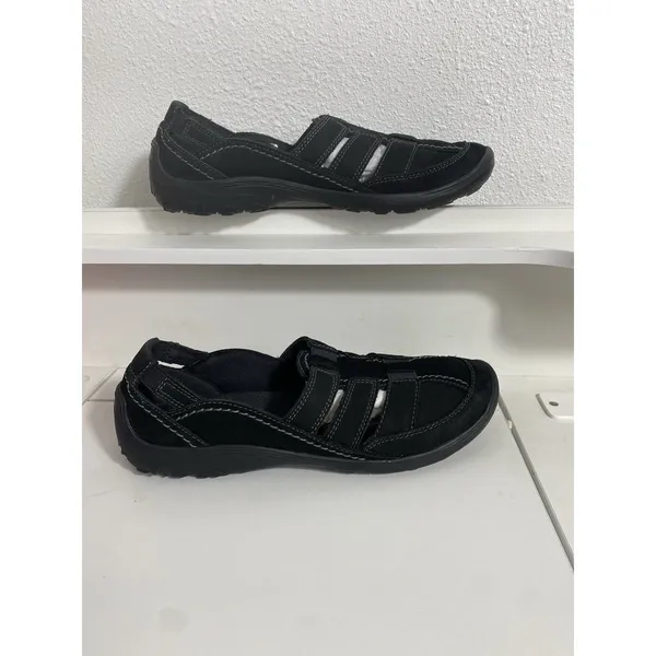 Women’s Clarks Haley Stork Black Comfort Flats Size 9 N Barely Worn - Image 4