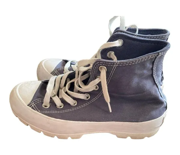 Converse Chuck Taylor Navy Blue High Top Platform Size 6.5 - Image 5