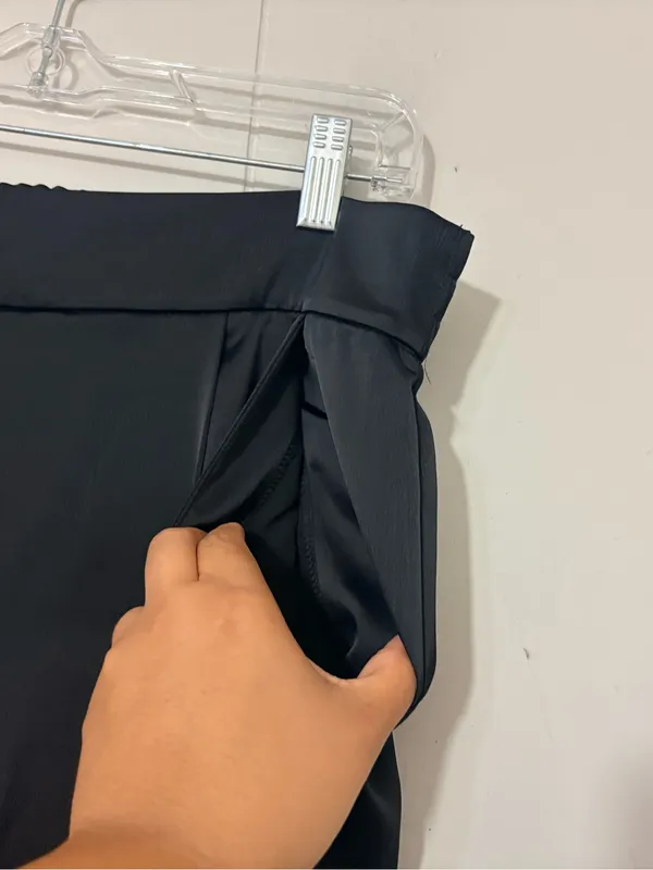 House of Harlow 1960 Satin Wide Leg Pants Black Size XL - Image 3