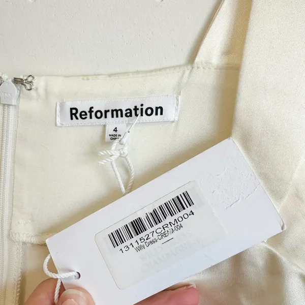 Reformation | NWT Willy Satin Sweetheart Maxi Dress in Ivory White Size 4 - Image 7