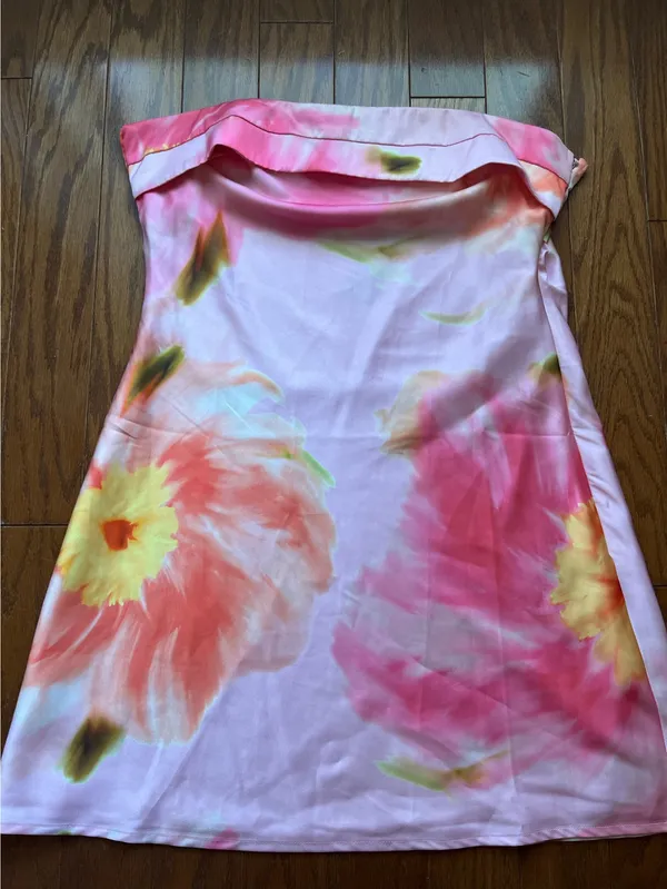 Beginning Boutique Dress Mini Floral Strapless - Image 2