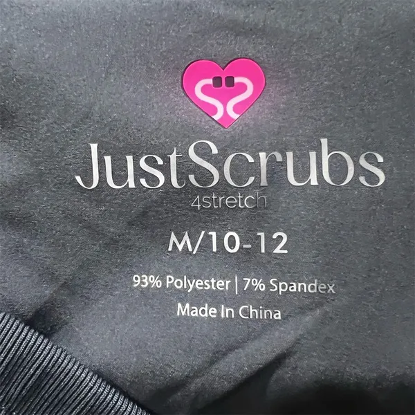 Just Scrubs Women's Jogger Pant Medium Black Stretch Ripstop Fabric Cargo Pocket - Image 6