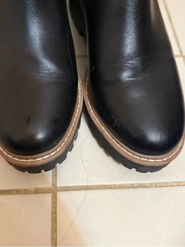 Dolce Vita | Black Leather Rango Lug Ankle Boots - Image 6
