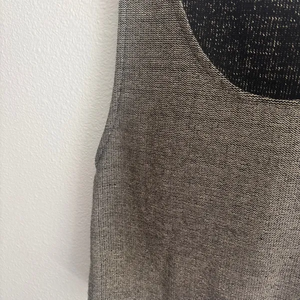Zara Bronze Metallic Knit Sleeveless Scoop Neck Cropped Tank Top Large - Image 5