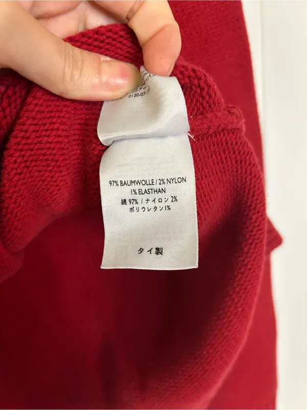 Vintage Eddie Bauer Red V‑Neck Knit Sweater - Image 5