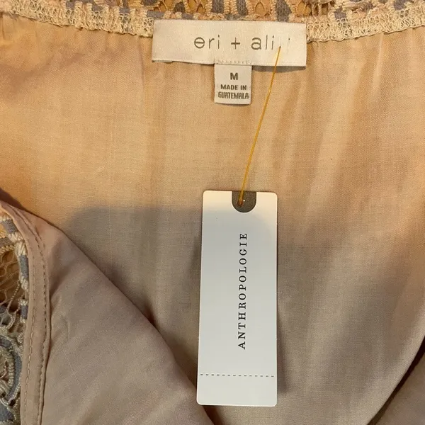 NWT Eli + Ali by Anthropologie Twilight‎ Lace Dress in Silver Size Medium - Image 9