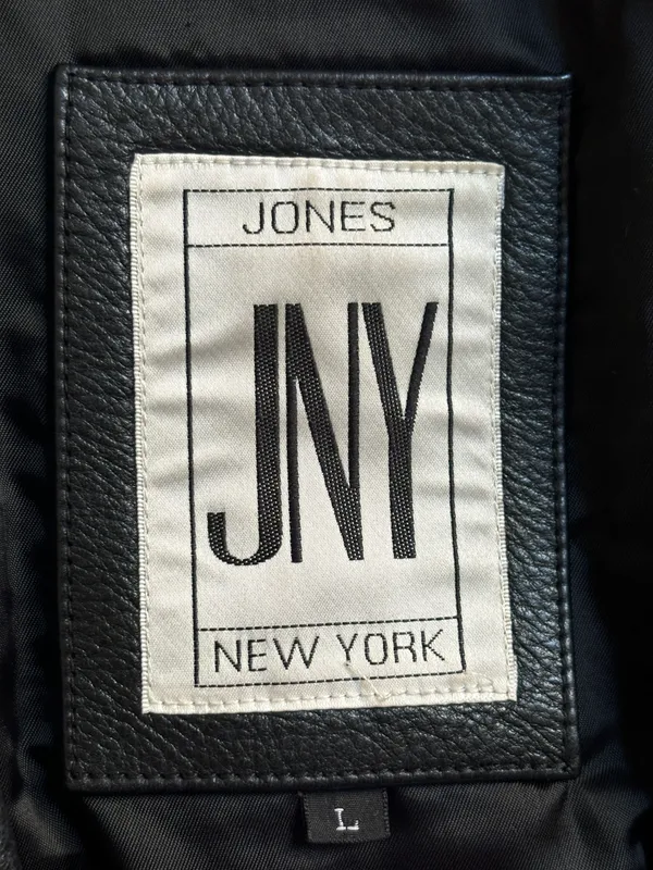 Jones New York Oversized Black Leather Blazer - Image 5