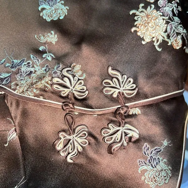 Gorgeous Vintage Cheongsam Embroidered Gown! - Image 2
