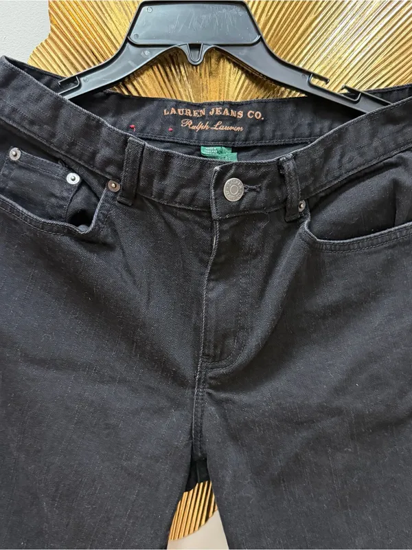 Ralph Lauren women jeans black size 8 5 pocket modern slim - Image 2