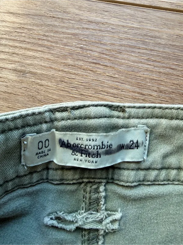 Abercrombie & Fitch High-Waist Utility Shorts — Khaki Green - Image 7