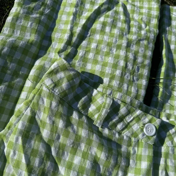 Green Checkered Wide Leg Pants - Image 2