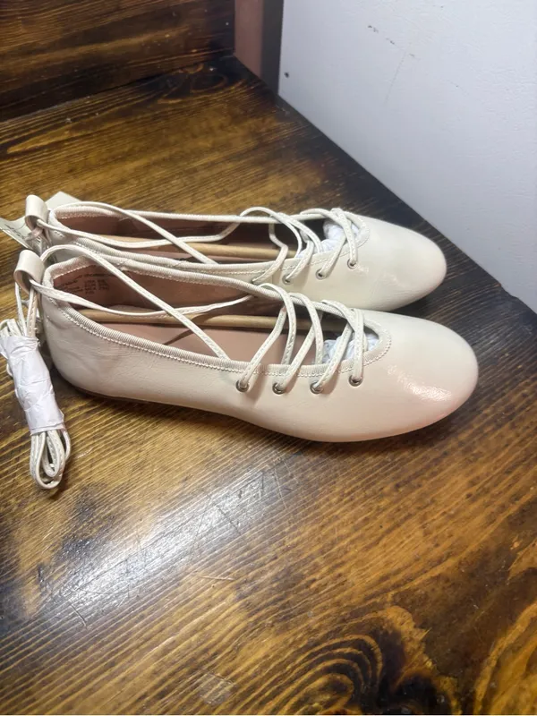 No Boundaries Beige Corset Ballet Flats Size 6.5 - Image 6