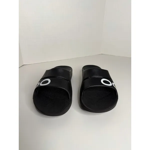 OOFOS Unisex Ooahh Sport Slide Sandal Mens 6 Womens 8 Black - Image 2