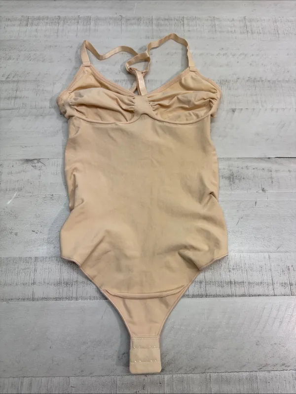 SHAPERX Tummy Control Shapewear Thong Bodysuit Seamless size small-medium - Image 9