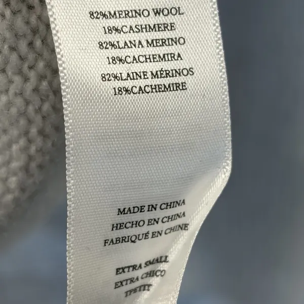 Rails Womens XS Sweater Cashmere Blend Virgo Gray White Stars Drop Shoulder - Image 10