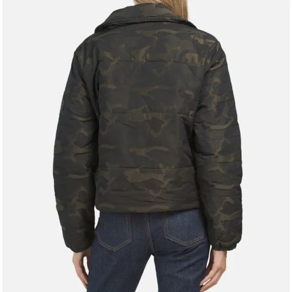 Juicy Couture NWT Women Small Camo Moto Puffer Jacket Fall Vintage Retro Y2K - Image 4
