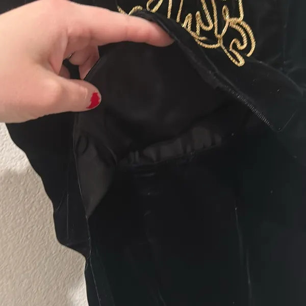 Vintage Black Velvet Scott McClintook Evening Gown | Size 8 - Image 6