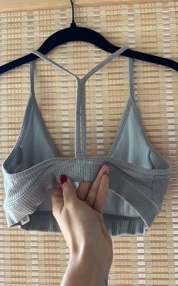 Alo Grey Sports Bra - Image 2