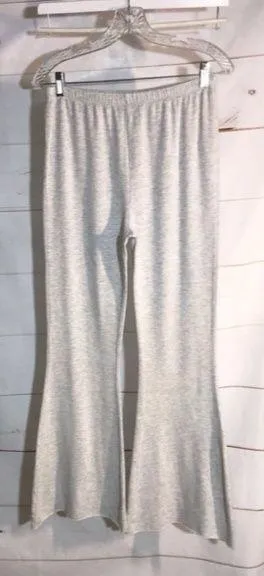 Forever 21 Raw cut flare fleece lined sweatpants Lounge Pant Light Gray M - Image 3