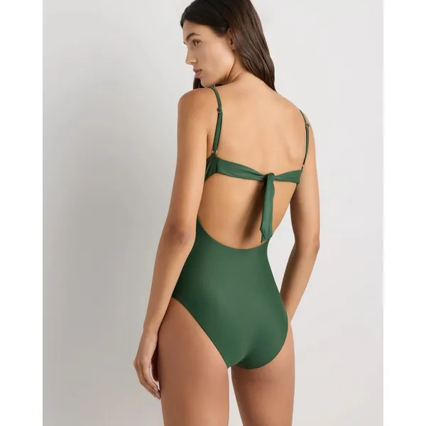 NWT Quince Palm Green Italian Underwire One-Piece Swimsuit Size Large - Image 2