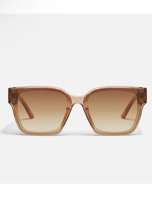 NIB Quay unisex Drive In 51mm Square Sunglasses in Crystal oat/sepia - Image 5