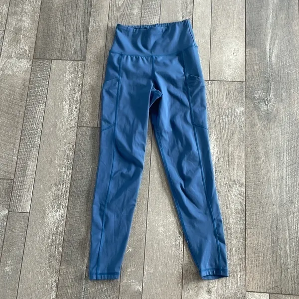 American Eagle Size Small Blue High-Waisted Leggings - Image 6