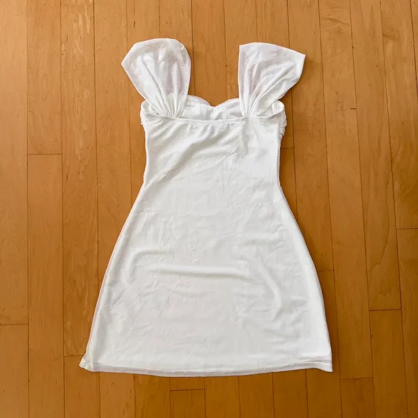 Princess Polly Pemberley white mesh sleeve bodycon dress - Image 3